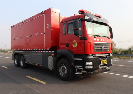 拉消防機(jī)器人的消防車(chē)_消防器材運(yùn)輸車(chē)_博利牌BLT5210TXFZX80/JY-S6型自裝卸式消防車(chē) 拉消防機(jī)器人的消防車(chē)_消防器材運(yùn)輸車(chē)_博利牌BLT5210TXFZX80/JY-S6型自裝卸式消防車(chē)